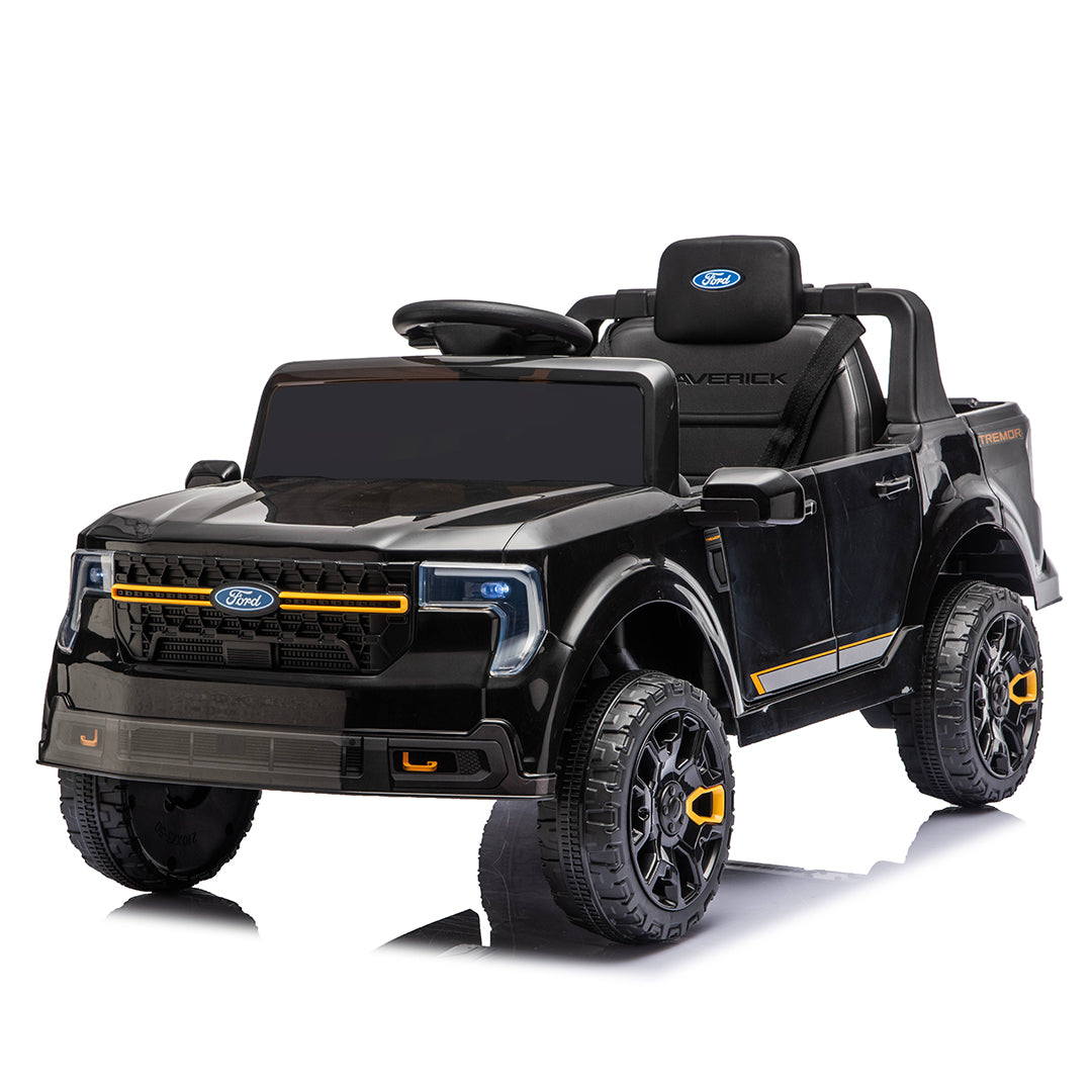 Funcid 24V Ride on Toys, Licensed Ford Maverick Lariat 4WD Ride on Cars with Remote Control for Kids 3-5 Aged, Single Seater Electric Car Pickup Truck with Bluetooth, Music & Large Trunk, Black